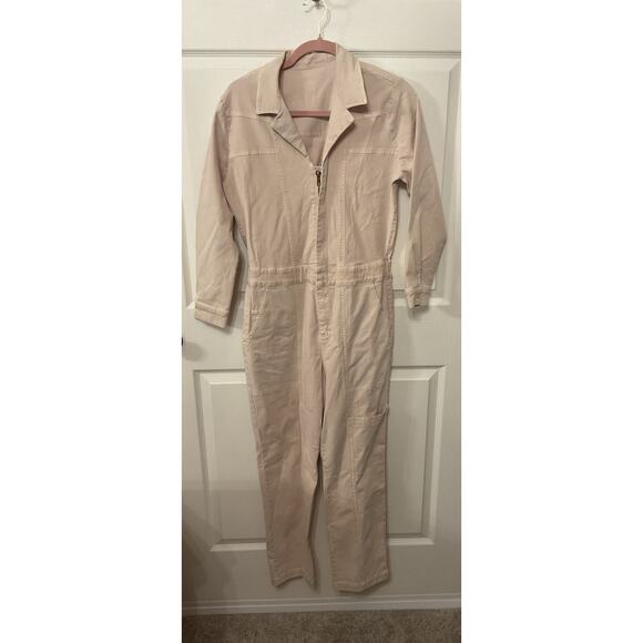 Young Fabulous & Broke Pants - Young, Fabulous, & Broke Sample Sale Utility Cargo Jumpsuit in Khaki